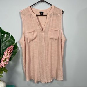 TORRID Peach sleeveless top blouse Sz 2X